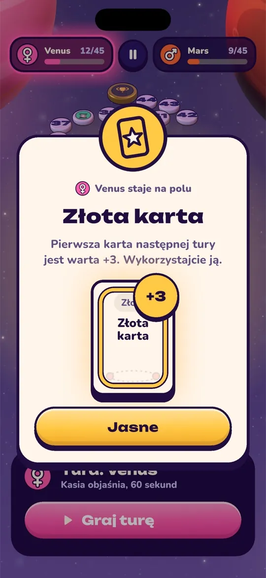 Pole specjalne Złota karta: następna karta jest warta trzy punkty